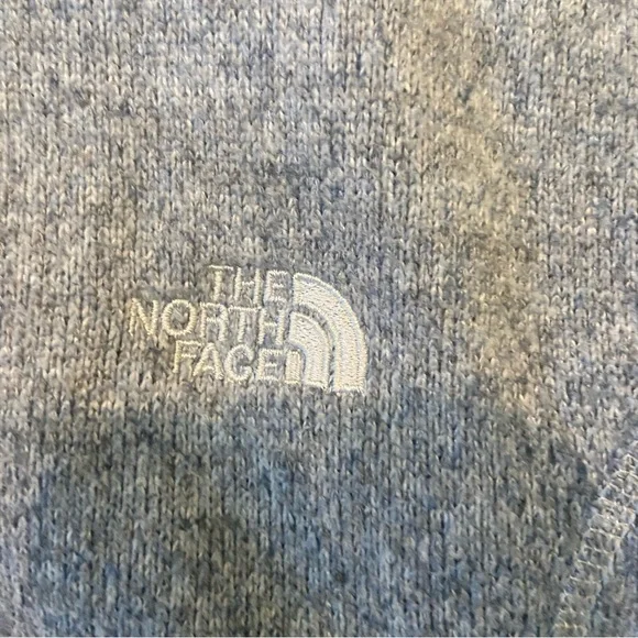 The North Face Women's Light Gray/Lite blue Zip-Up Jacket sz M - Picture 2 of 10